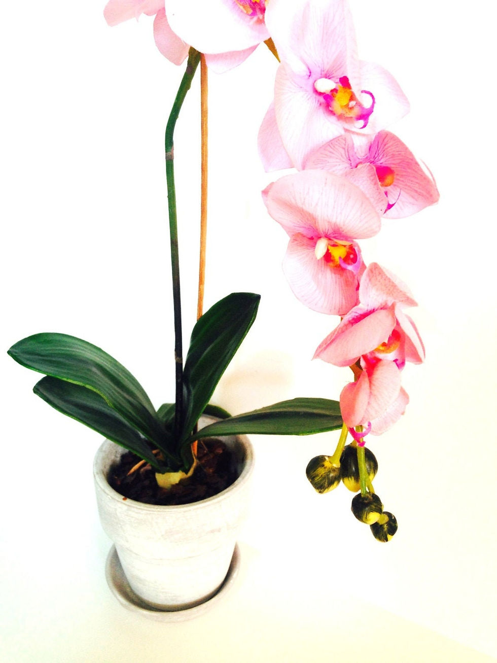 Miniature : Fleur artificielle ORCHIDÉE ROSE en pot