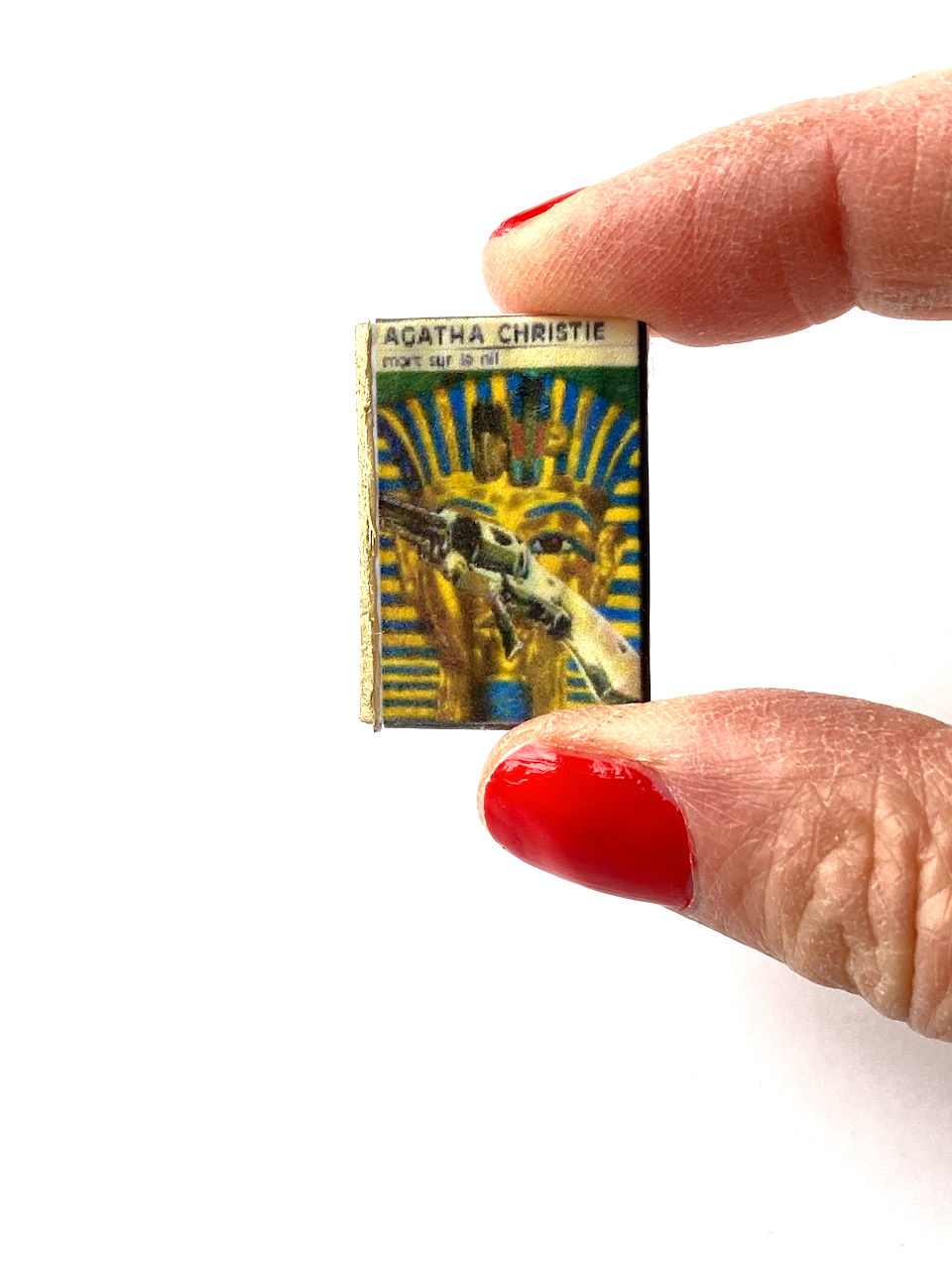 Miniature : Livre Miniature Roman policier fait main