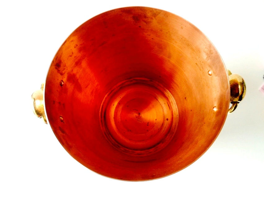 Miniature : Seau à champagne en cuivre et laiton objet vintage