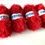 Miniature : Pelote de laine fantaisie FOUFOU tricot mélangée, rouge, Polyester / Acrylique
