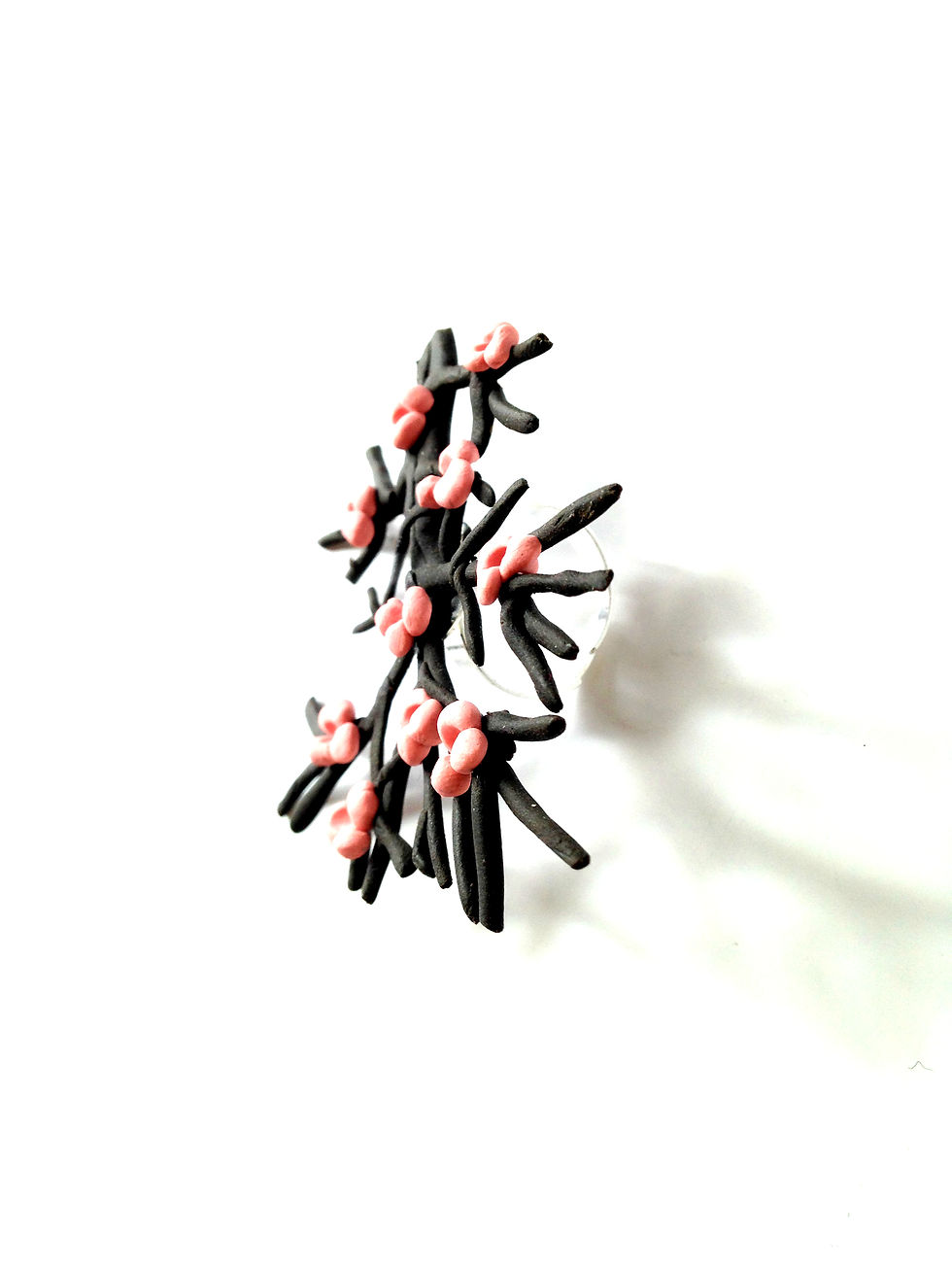 Thumbnail: Bague FLEURS DE CERISIER branche de cerisier en fleurs