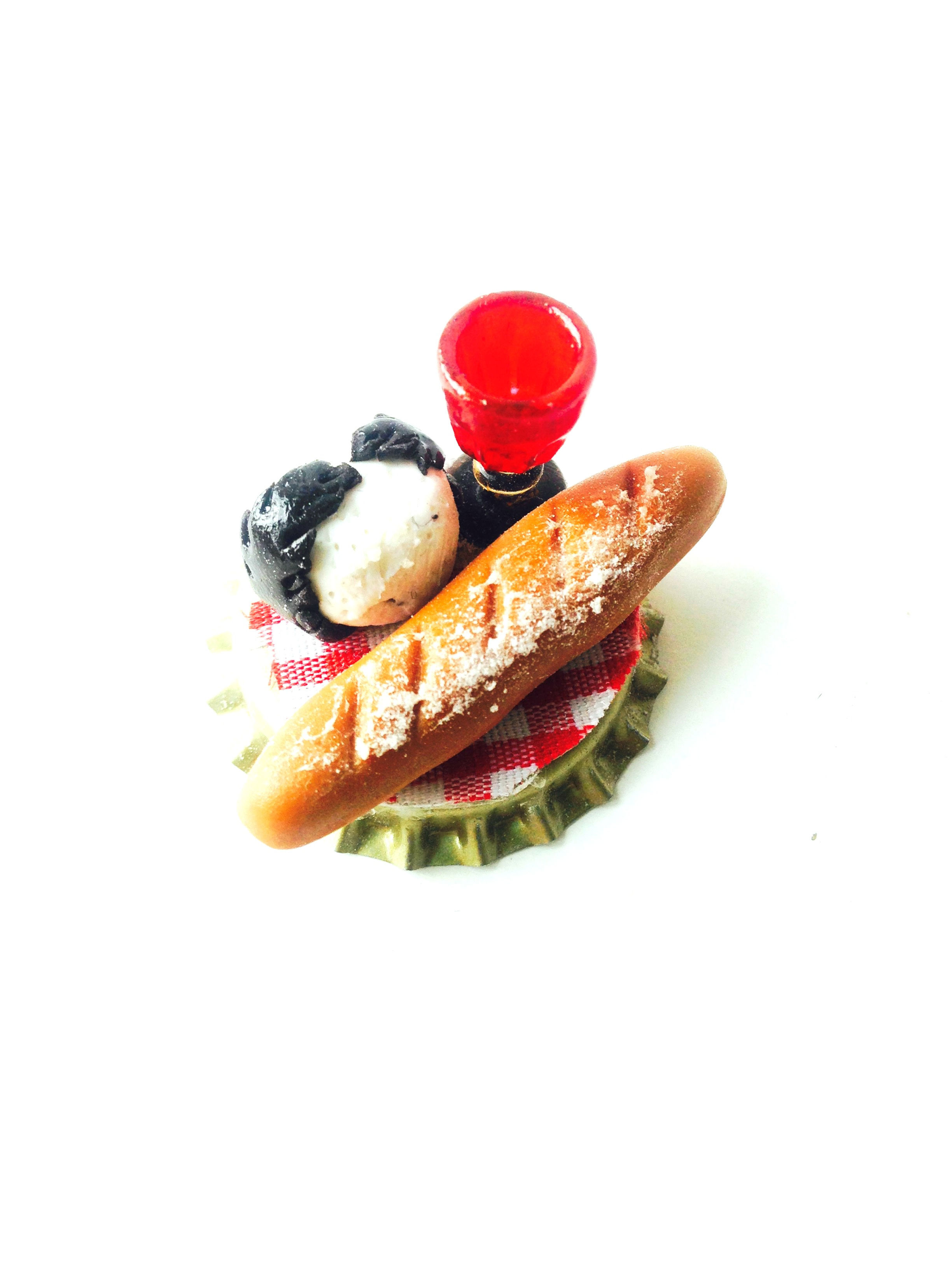 Magnet LE MOTHAIS SUR FEUILLE fromage miniature baguette