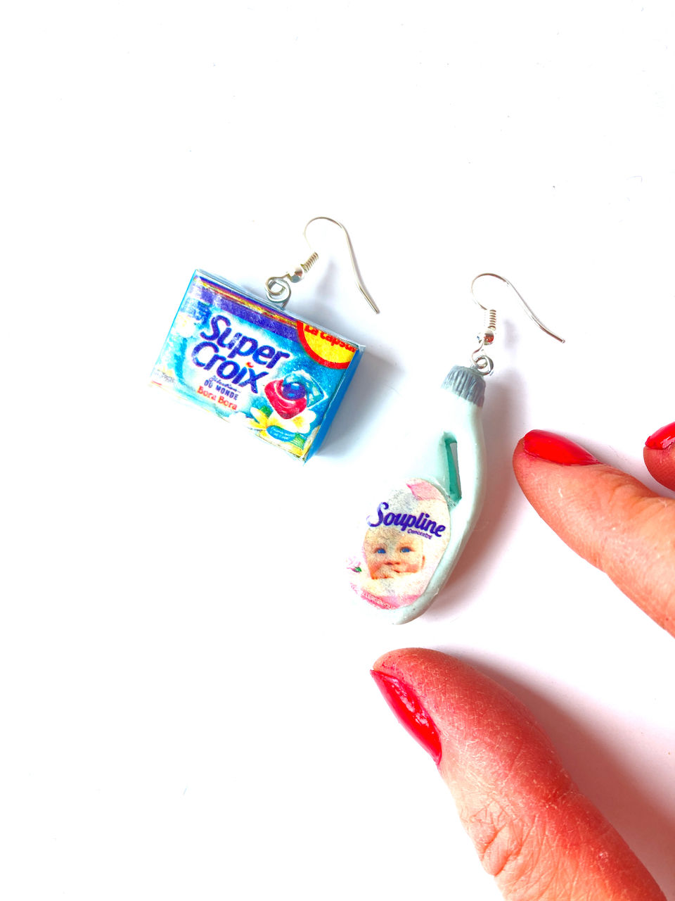 Thumbnail: Boucles d'oreilles LA LESSIVE pack de lessive et assouplissant miniatures