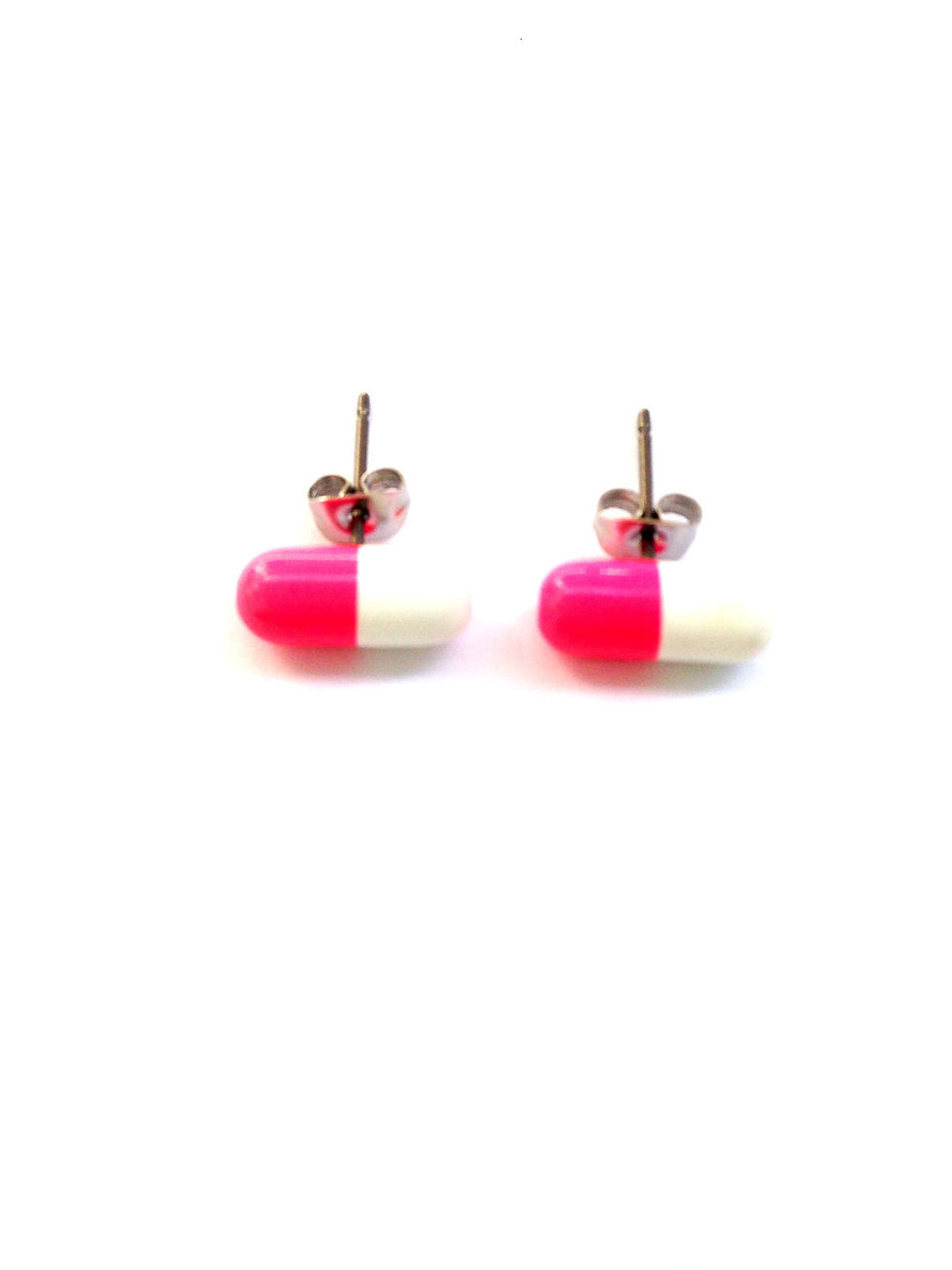Thumbnail: Puces d'oreilles  THE HAPPINESS PILLS pilules roses blanc