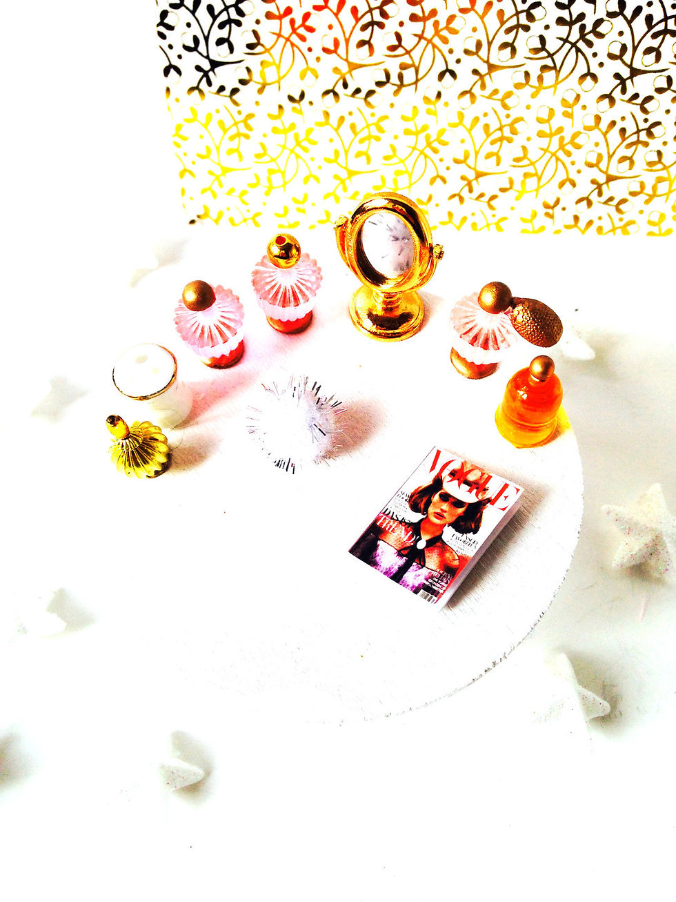 Miniature : Boudoir miniature fait main pour chambre de maison de poupée