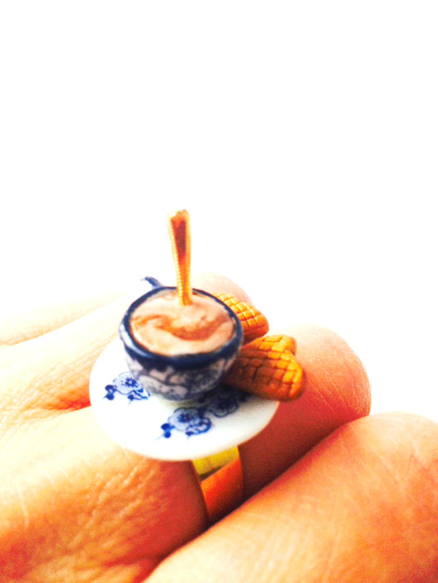 Thumbnail: Bague COFFEE ON THE CANAL un café sur le canal d'Amsterdam