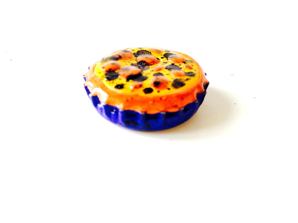 Miniature : Quiche Lorraine miniature échelle 1:12ème dans son petit moule bleu
