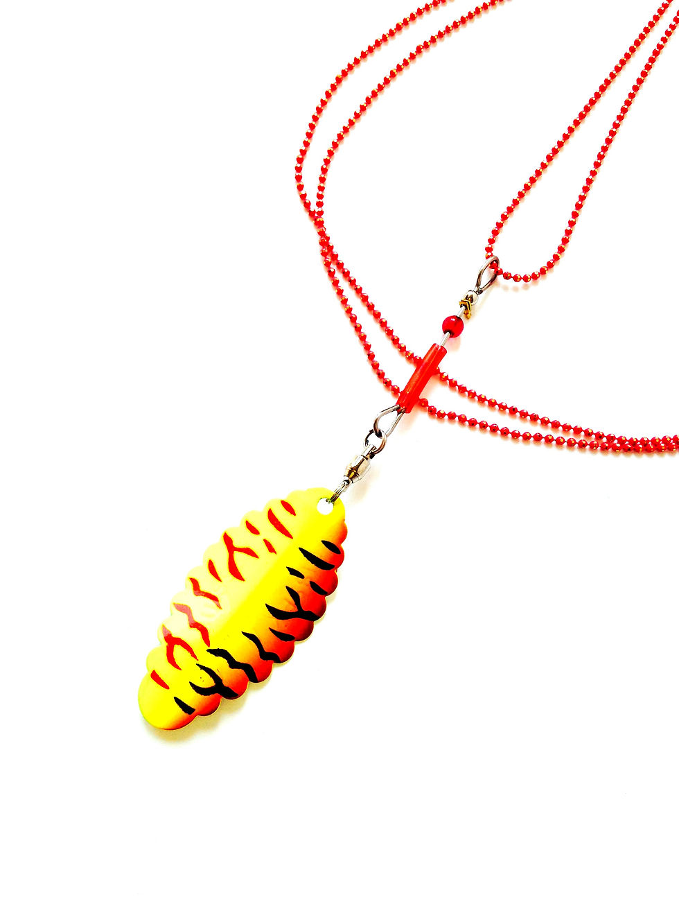 Thumbnail: collier orange et jaune fluo