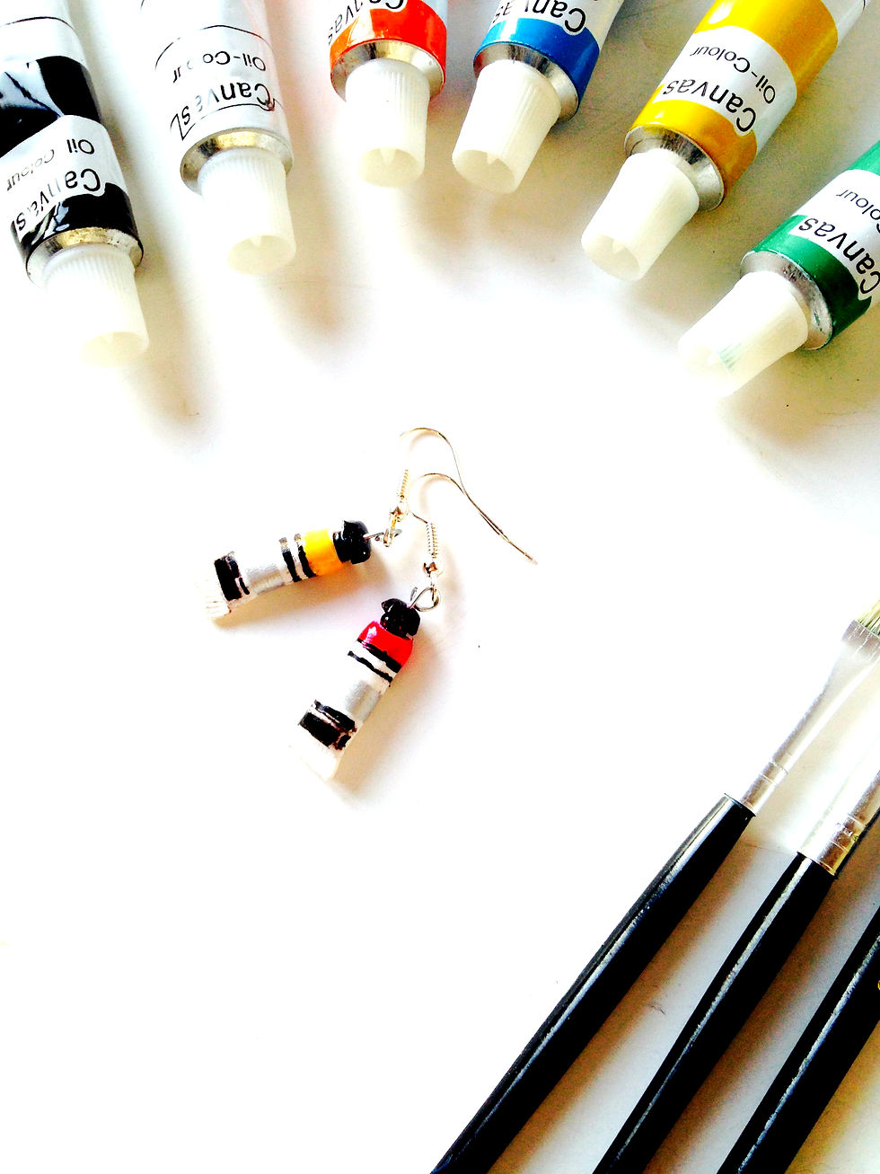 Thumbnail: Boucles d'oreilles LES GOUACHES miniatures