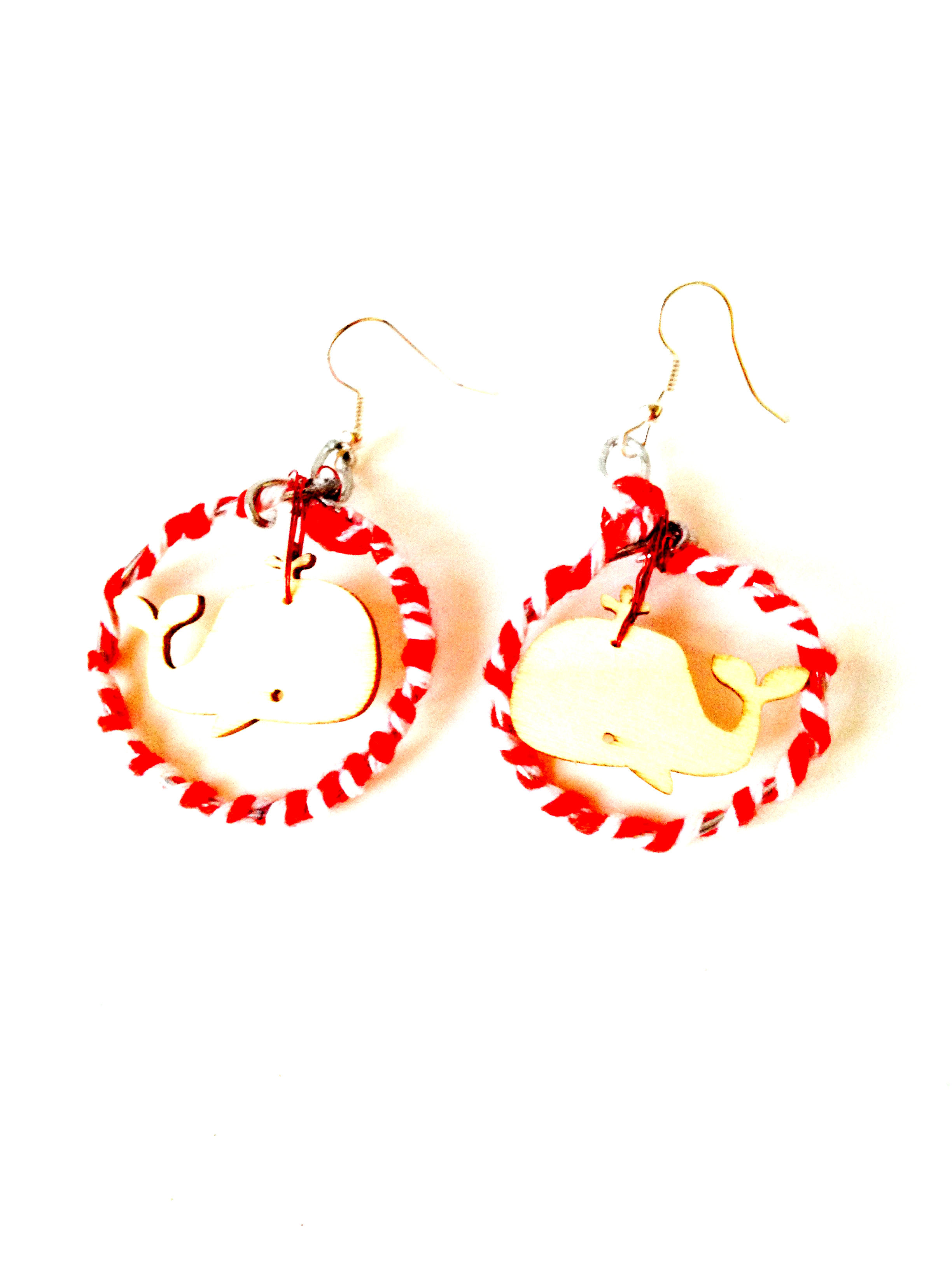 Boucles d'oreilles LES BALEINOUS mini baleines