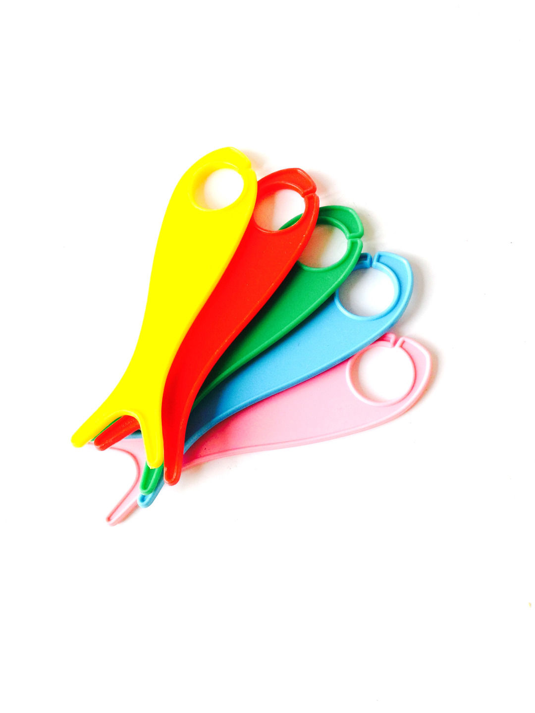 Lot de 5 jolies navettes de tricot pour jacquart, multicolores en plastique