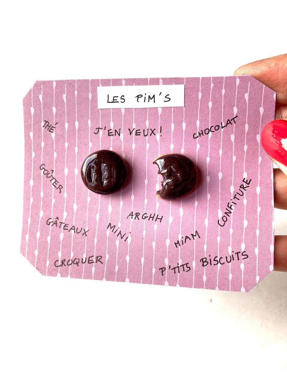 Thumbnail: Puces d'oreilles BISCUITS CHOCOLAT fourrés à l'orange