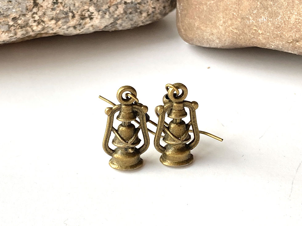 Thumbnail: bijou marin boucles lanternes couleur bronze