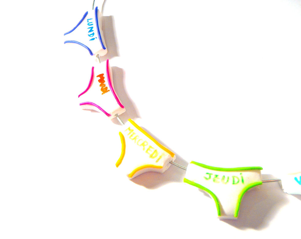 Thumbnail: Collier ras du cou La SEMAINE ENCHANTÉE, culottes miniatures