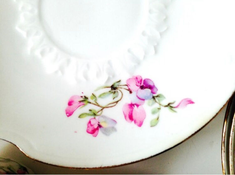 Miniature : Tasses et sous tasses, porcelaine LIMOGES MALBEC
