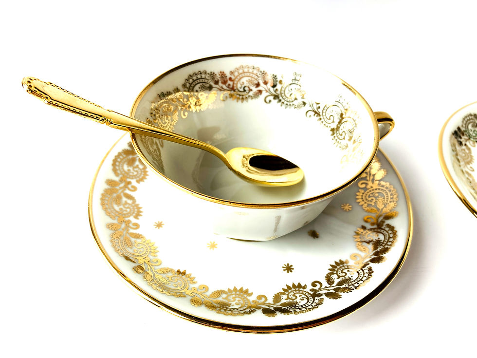 Miniature : Tasses vintage porcelaine de Limoges, Baranger Reboisson, 1927-1940