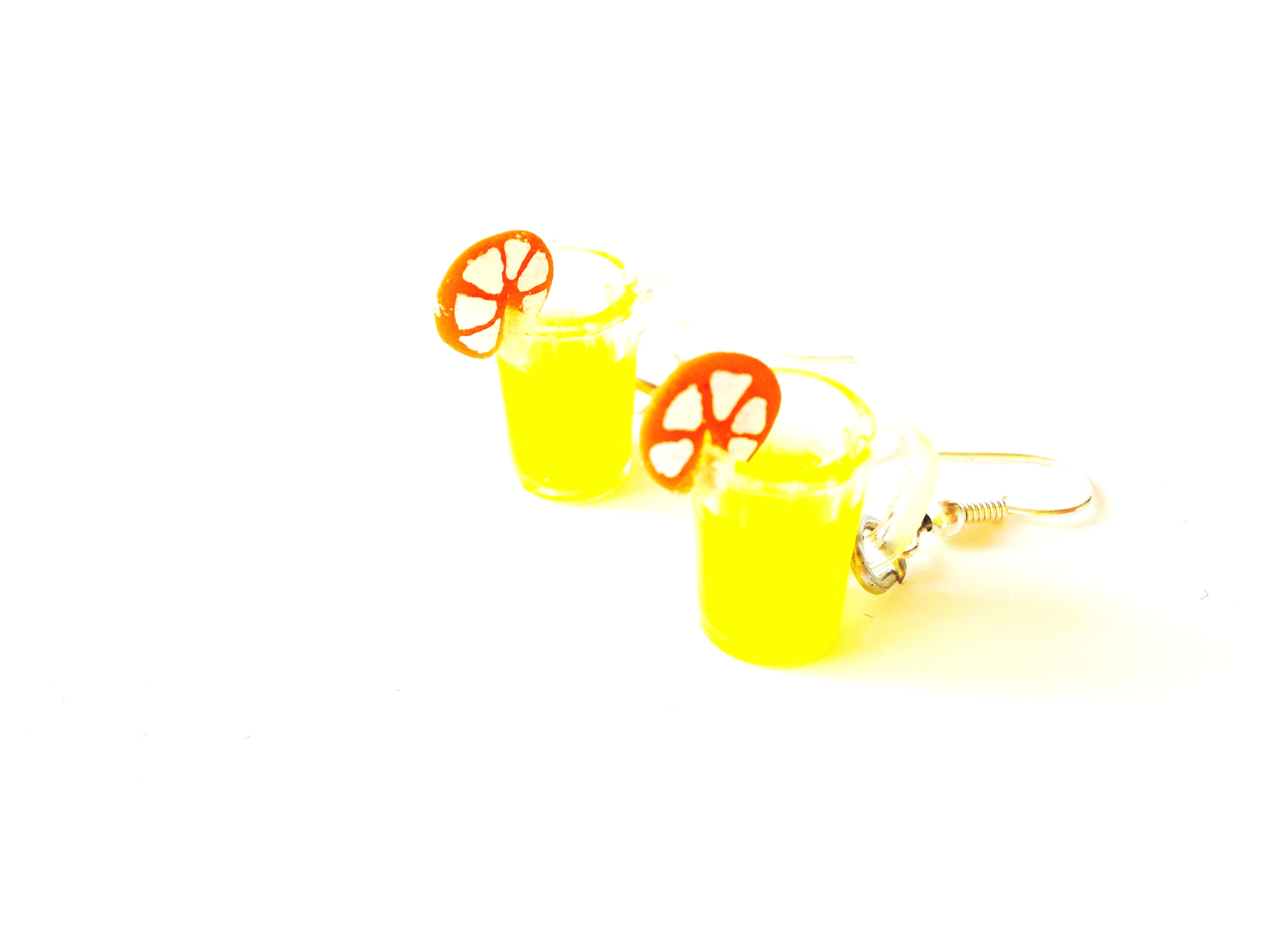 Boucles d'oreilles LE PUNCH ANANAS mini verres cocktails ananas