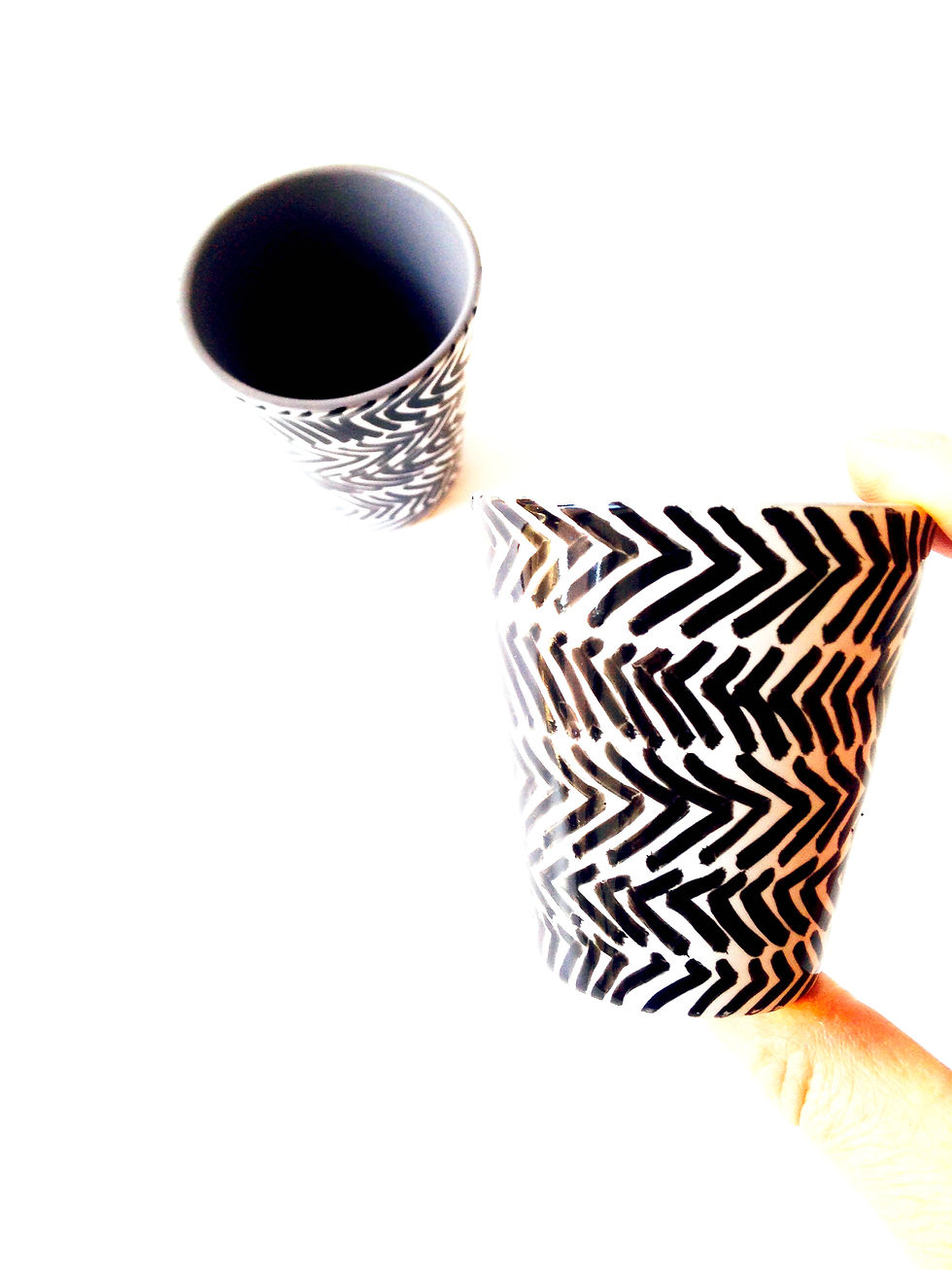 Miniature : Tasses à expresso CONGO peintes à la main