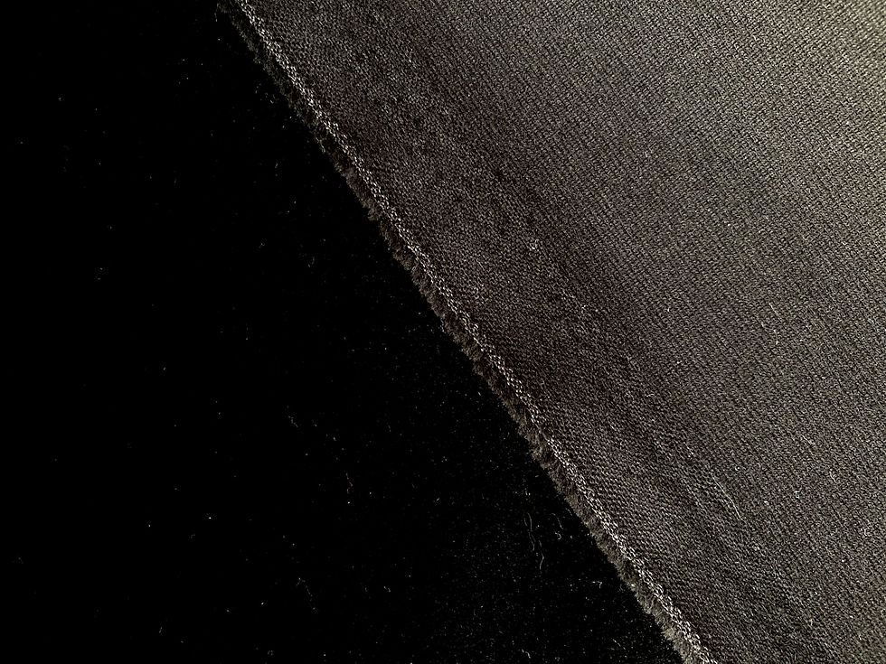 Miniature : Velours noir, grand coupon, chute 83 x 135 cm