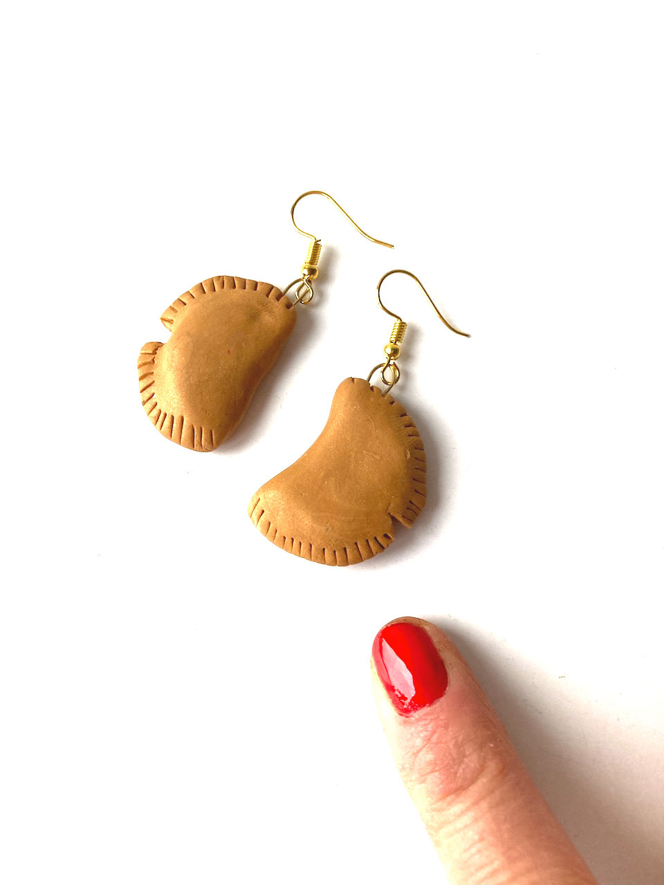 Thumbnail: VALPARAISO CHILI Boucles d'oreilles LAS EMPANADAS CHILENAS, nourriture miniature