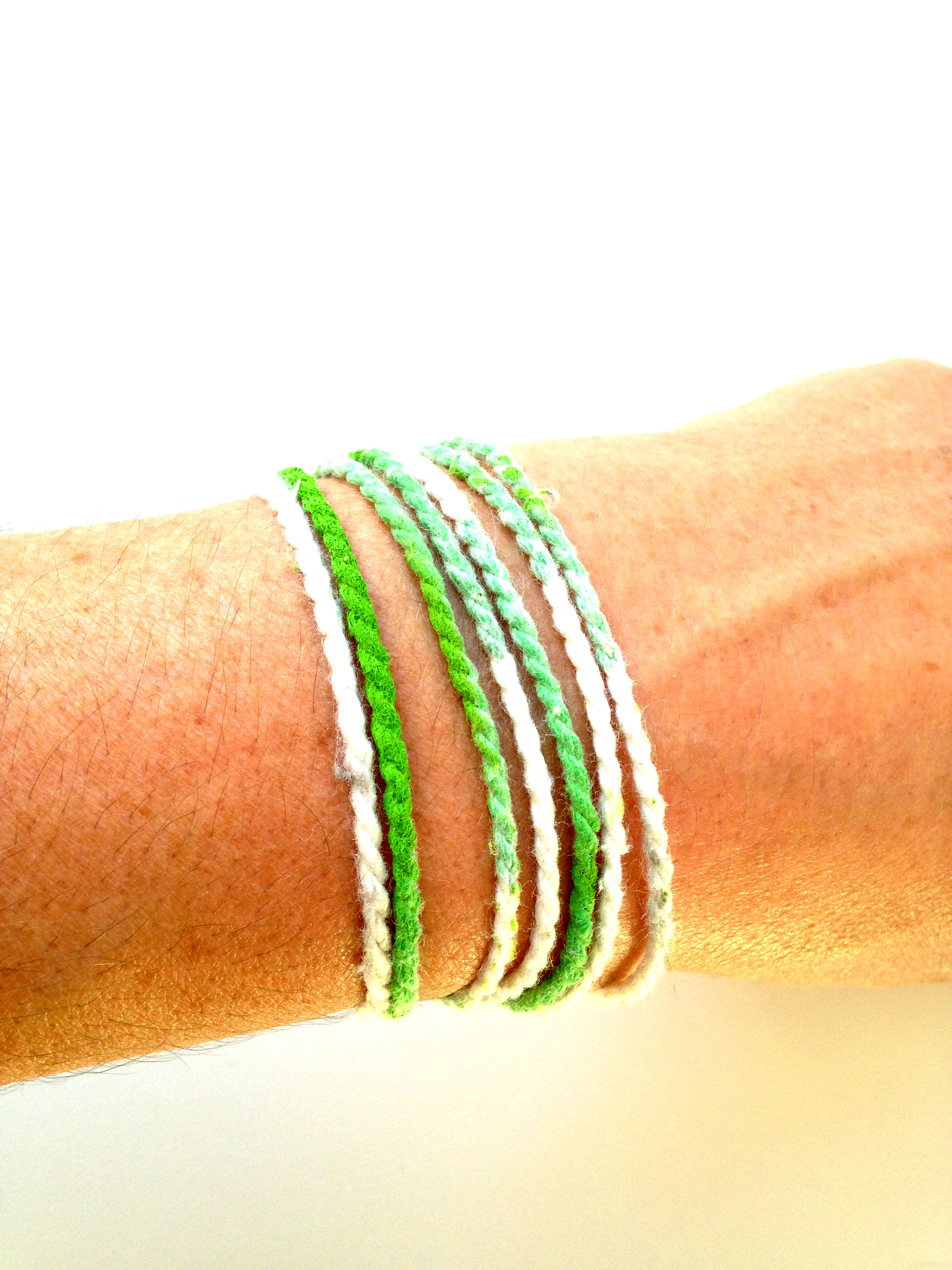 Bracelet GREENS en coton avec fermoir