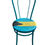 Miniature : Chaise BAHAMAS forme Thonet en métal peinte en bleu drapeau des Bahamas
