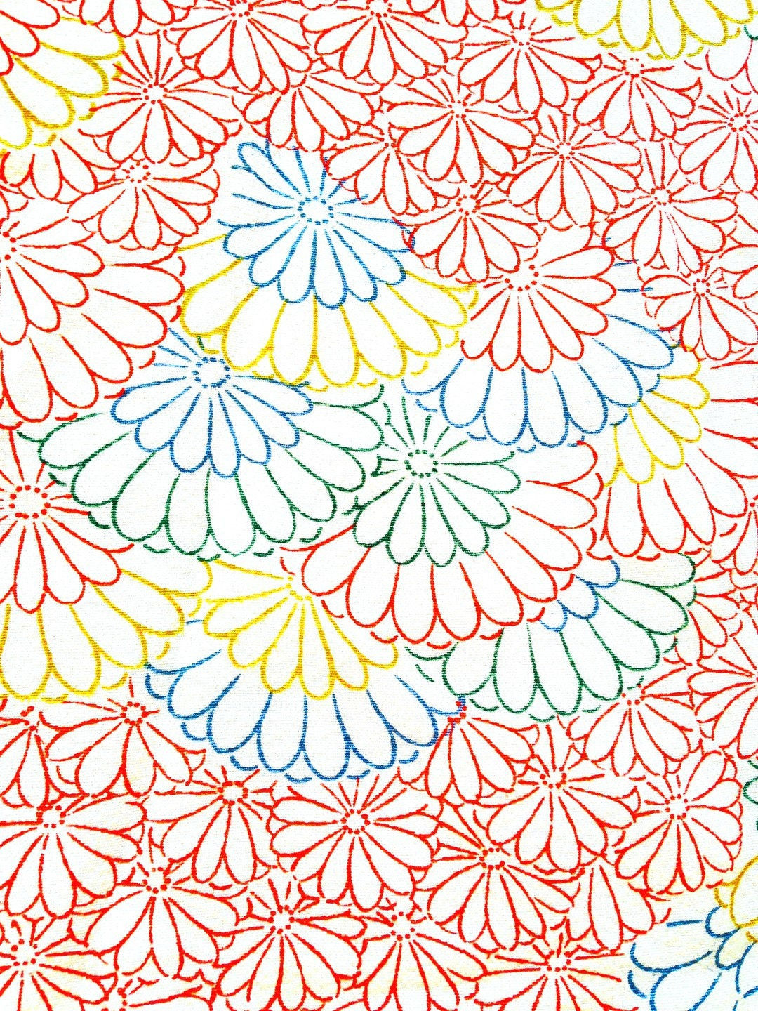 Grand Lé de tissu japonais viscose bande étroite de 166 X 36 cm motifs fins
