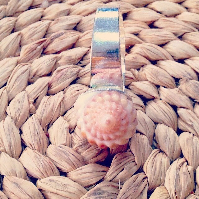 Bague COQUILLAGE DES VOYAGES coquillage naturel en spirale