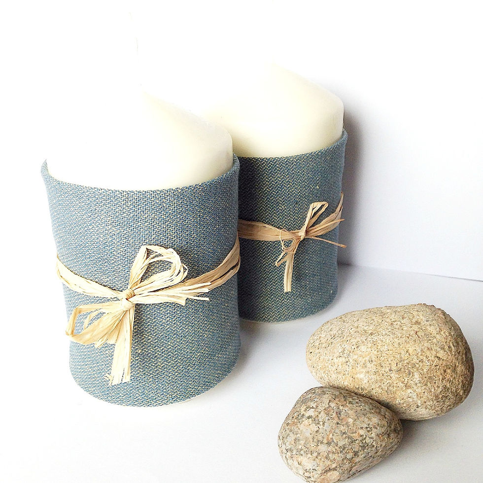 Bougies naturelles JEAN ET RAPHIA création SophieLDesign