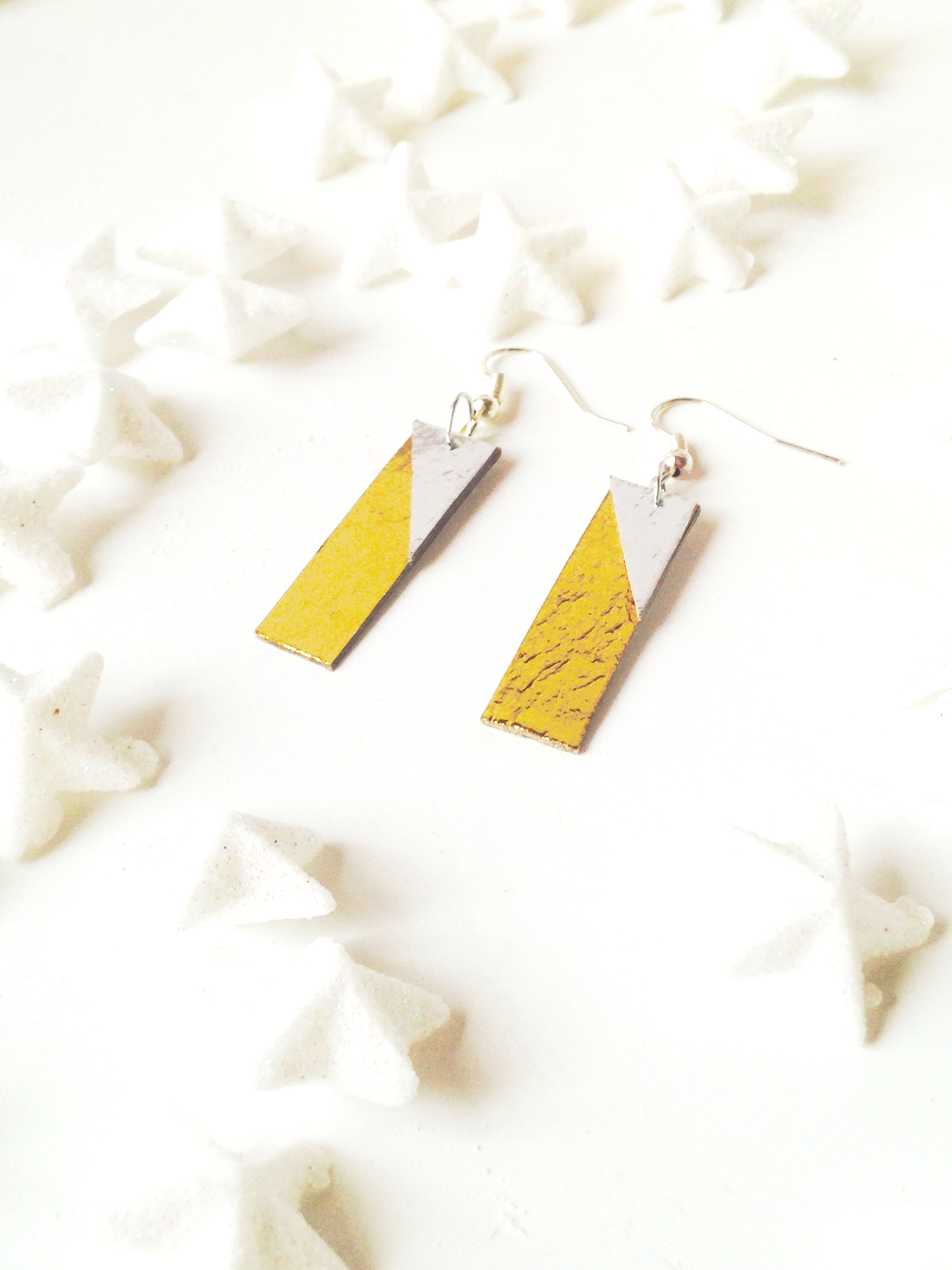 Boucles d'oreilles FRIMAS, dorées et argentées