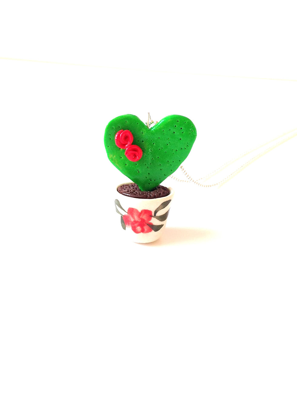 Thumbnail: MEXIQUE Sautoir COEUR DE CACTUS miniature en pot
