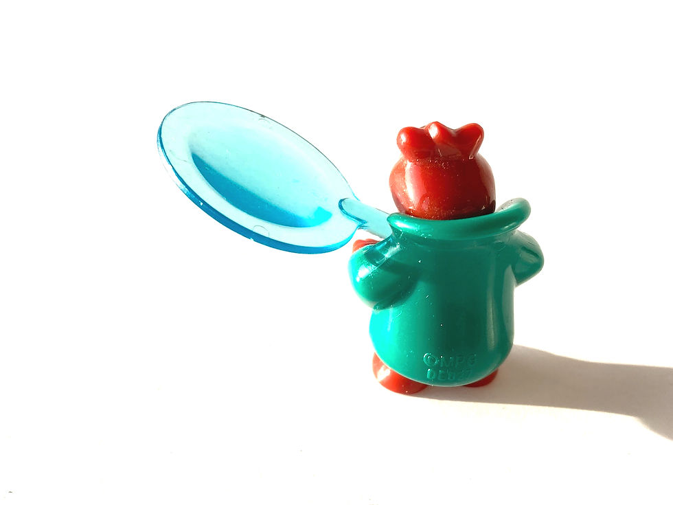 Miniature : Figurine plastique vintage ours loupe