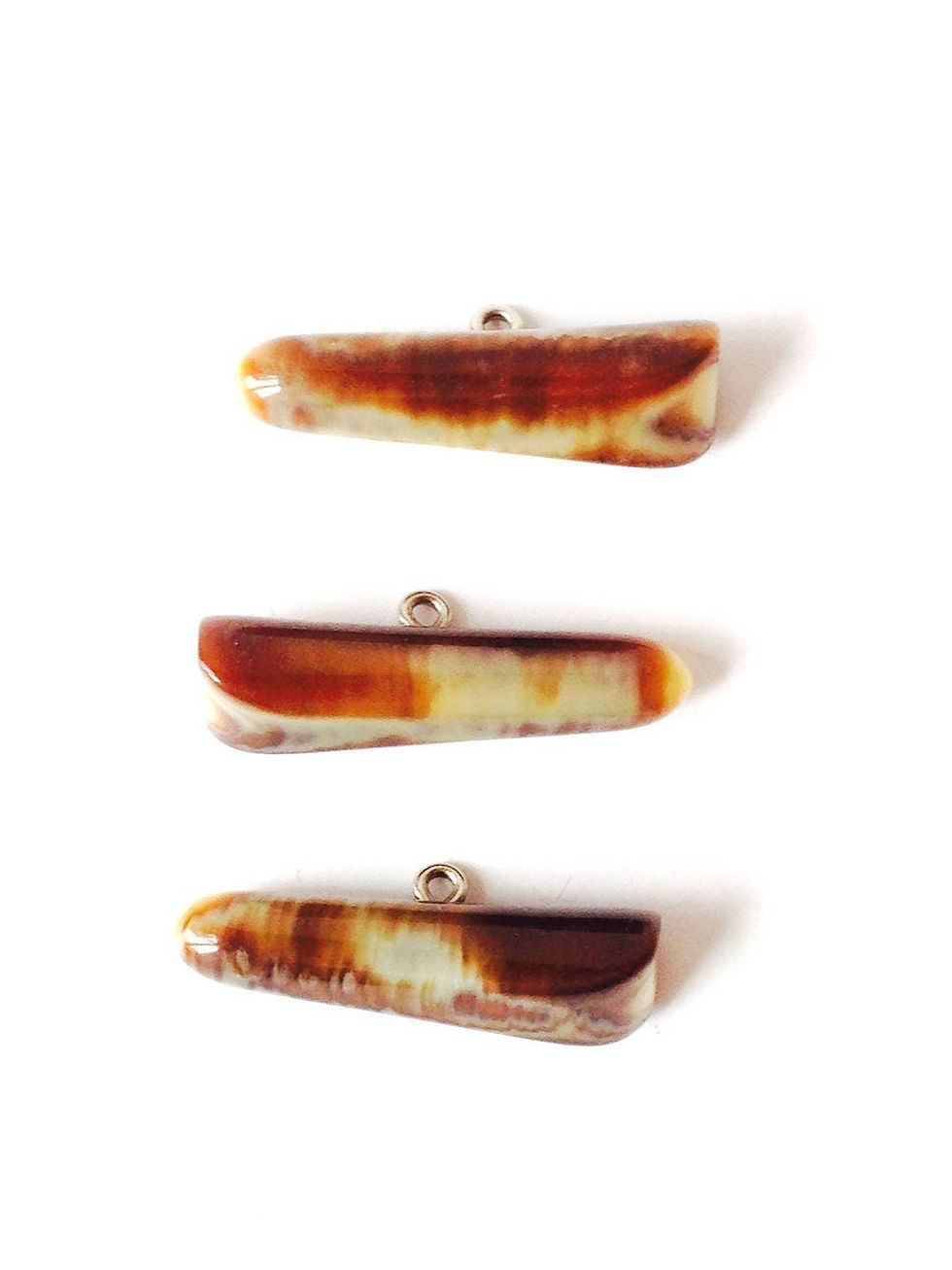 Miniature : 3 boutons en corne véritable style duffelcoat longueur 4 cm environ