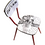 Miniature : Chaise d'Art Paris ANATOLIE noir blanc rouge dessin à la main 