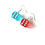 Miniature : Boucles d'oreilles LUCKY GIRL dés à jouer bleu et rouge
