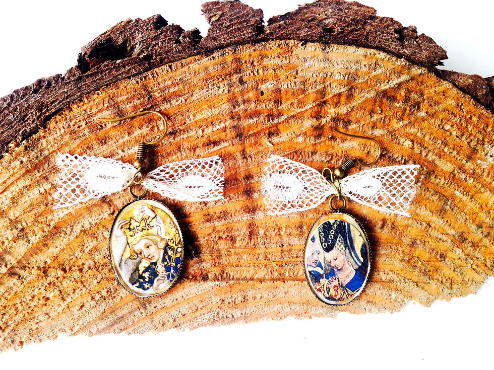 Thumbnail: Boucles d'oreilles médiévales, CHARLES VI- Isabeau de Bavière