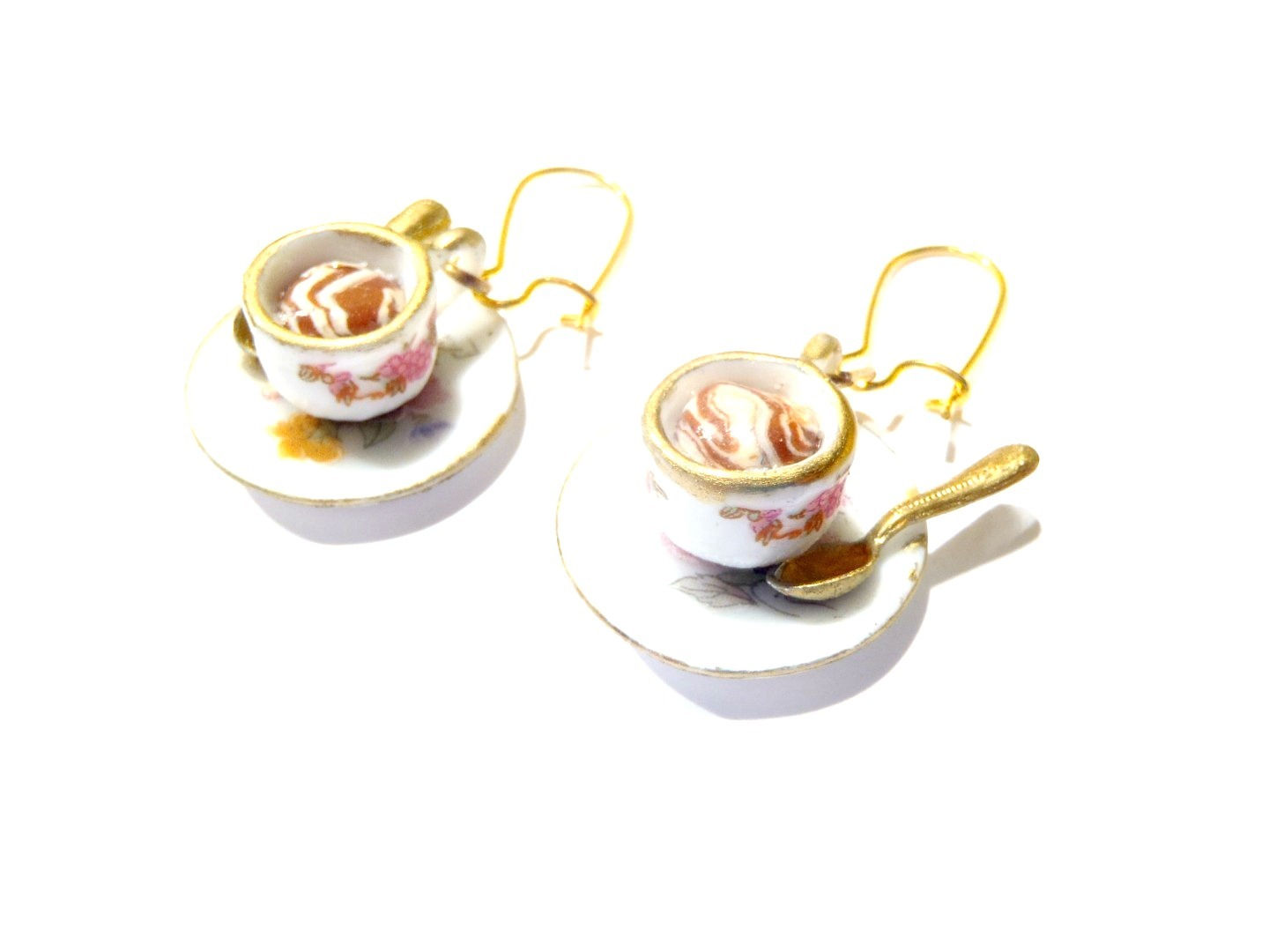 AUTRICHE Boucles d oreilles Le p'tit CAFÉ VIENNOIS tasses miniatures