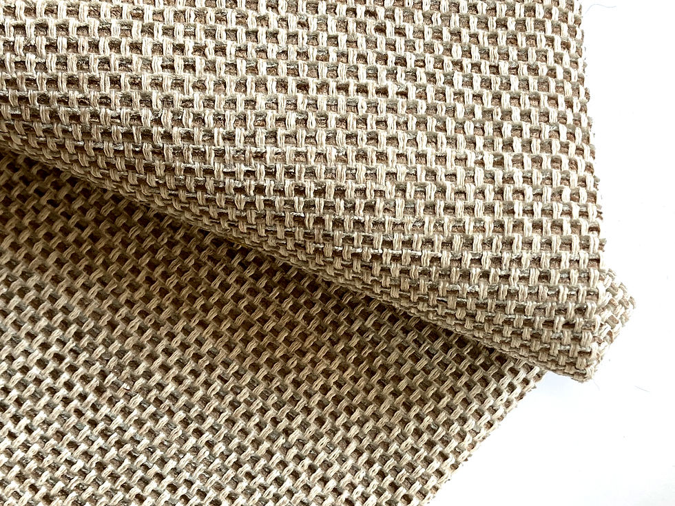 Toile beige d'ameublement épaisse chute carrée 57 x 55 cm