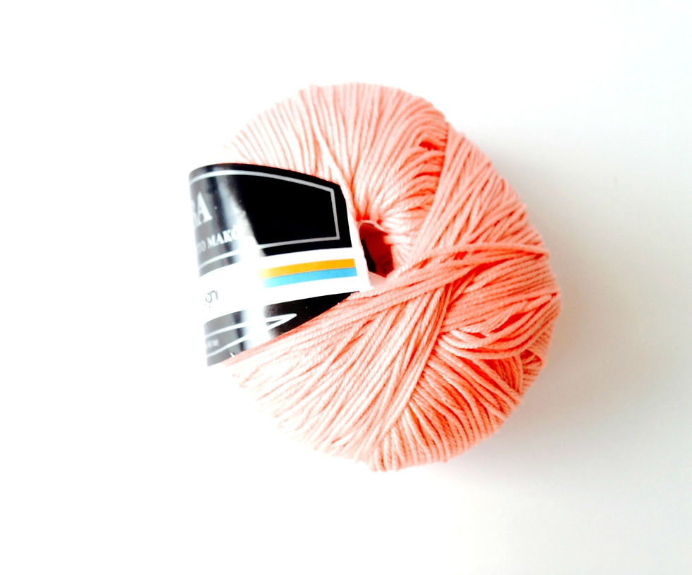 Miniature : Coton mako mercerisé italien ELBA rose saumon 1 pelote,  pour tricot, crochet