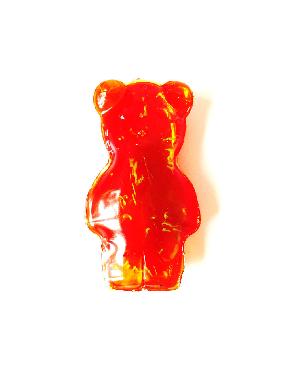 Miniature : Pendentif biface ours breloque en résine bicolore