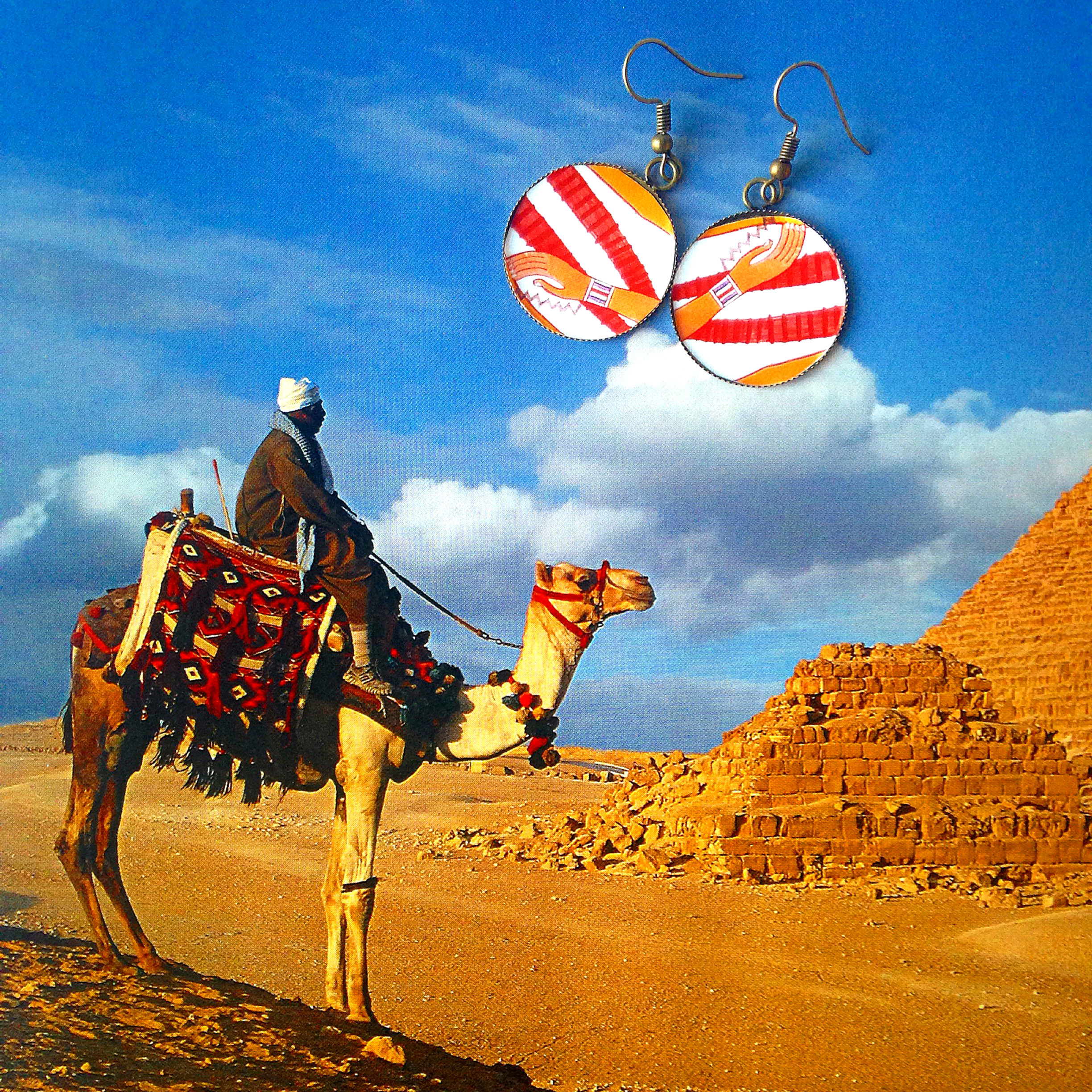 Boucles d'oreilles AMON égypte ancienne