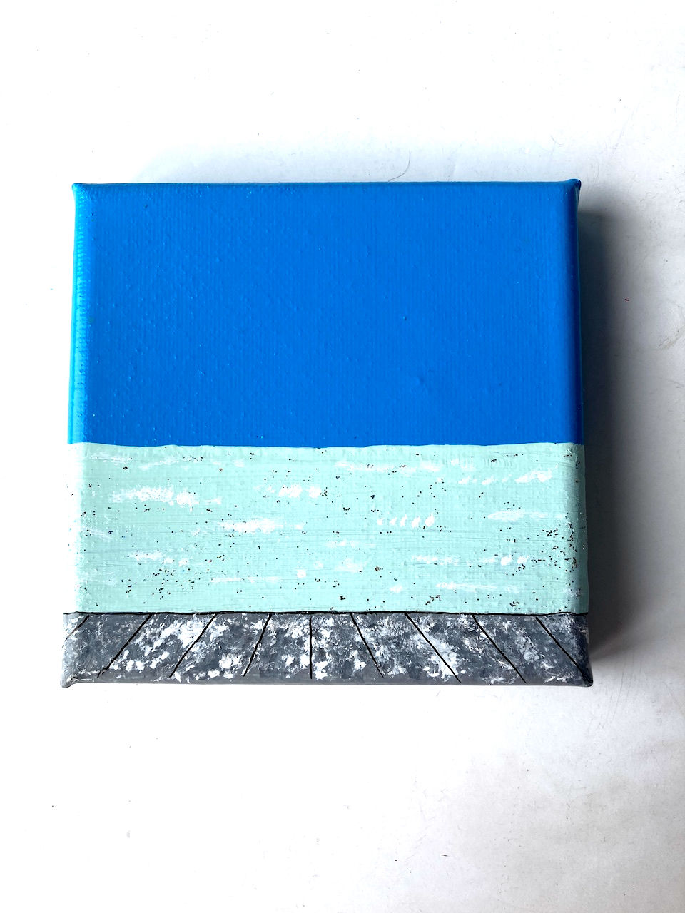 Miniature : Mini tableau mer plage Maldives ciel mer tuquoise ponton