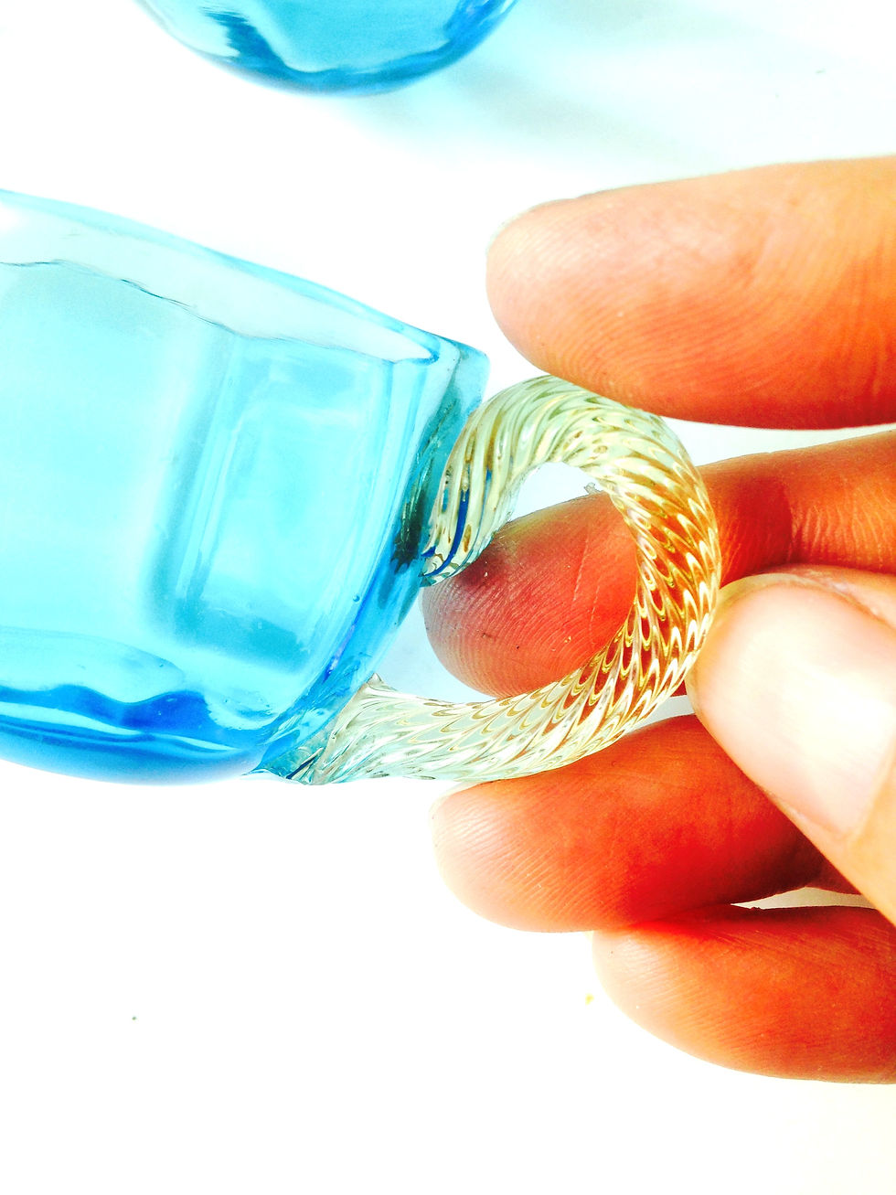 Miniature : Service à liqueur GEORGE SAND, cristallerie de Baccarat, vintage bleu turquoise