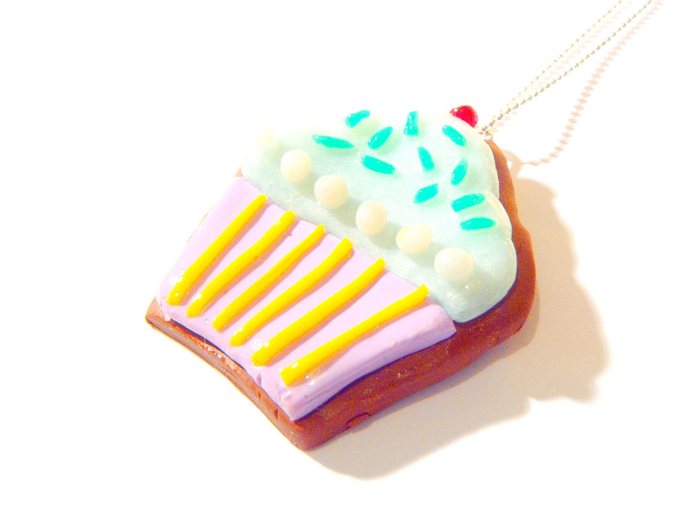 Thumbnail: Sautoir ICED COOKIE CUPCAKE gâteau pastel