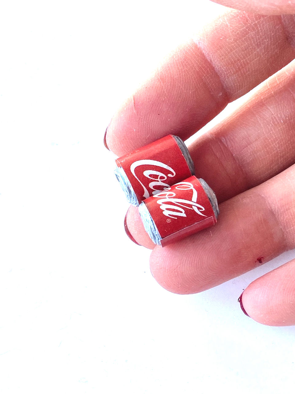 Miniature : Boîtes de soda miniatures faites main lot de 2