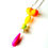 Thumbnail: Collier sautoir UPSIDE DOWN colorblock interchangeable perles plastiques