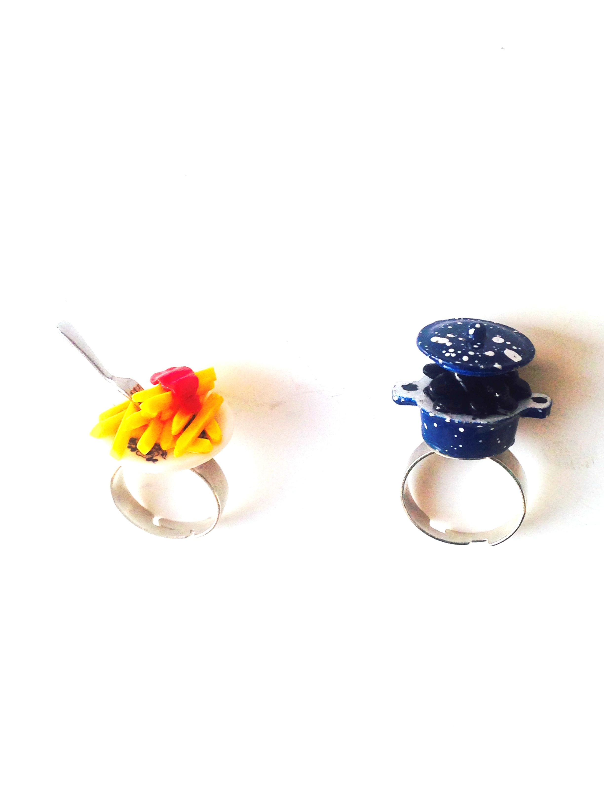 Alliances fantaisie mariage Bague Moules et Bague Frites miniatures