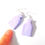 Thumbnail: Boucles d'oreilles LES P'TITES BOUILLOTTES mauves miniatures