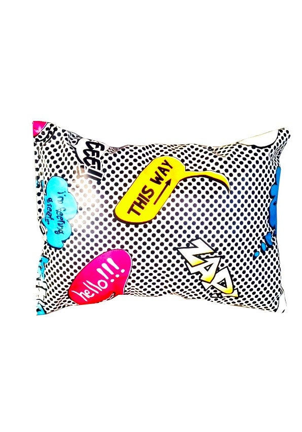 Mini coussin cousu main en toile cirée, mousse de polyester