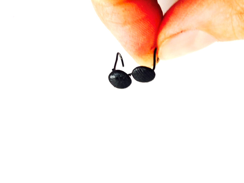 Miniature : Lunettes miniatures lot de 3 paires 2 normales 1 lunettes noires faites main